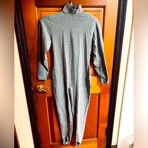 1990s onesie Ski Sport large Sturrup under ski apres grey outfit jumpsuit romper